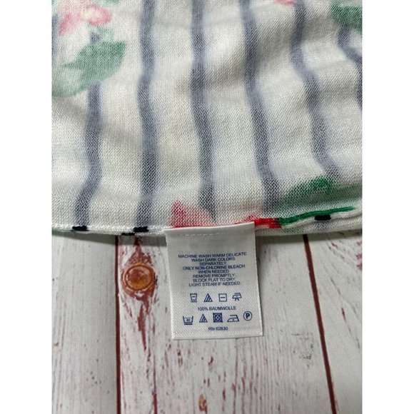 Land’s End Floral Striped Sweater Top Size Large - Picture 8 of 8